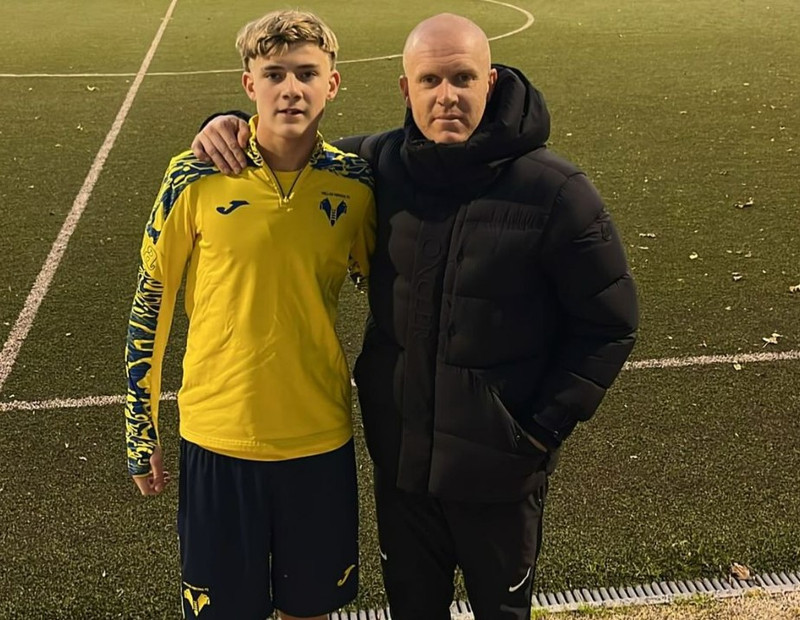 Þór og Emil í Verona í gær.