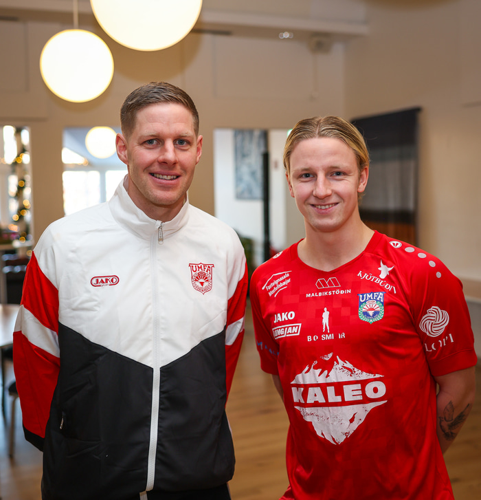 Magnús Már, þjálfari Aftureldingar, og Þórður Gunnar.