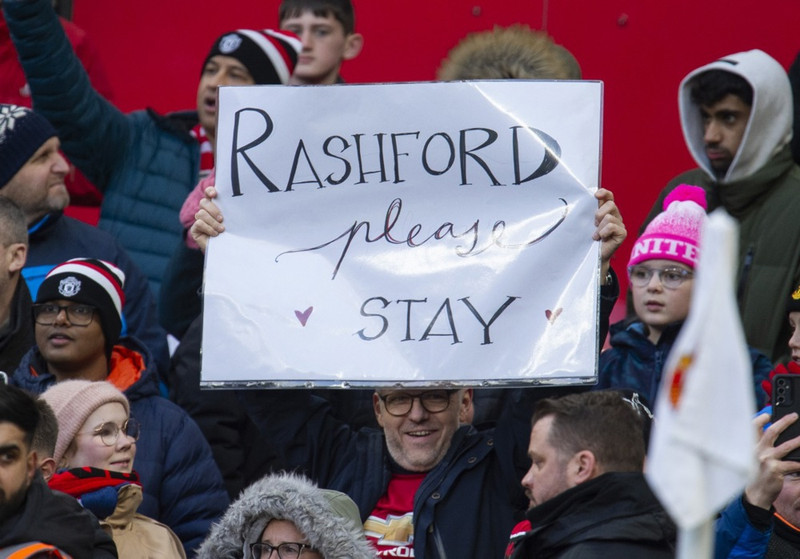 Þessi stuðningsmaður Manchester United vill ekki missa Rashford.