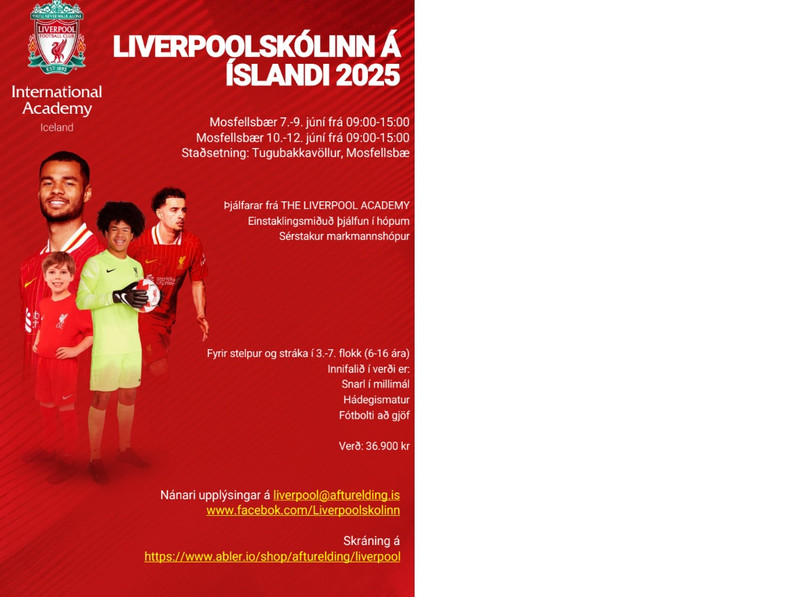 Skráning hafin í Liverpool skólann