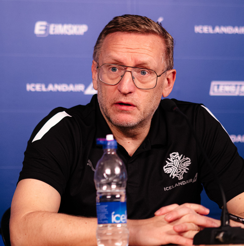 Landsliðsþjálfarinn Þorsteinn Halldórsson.