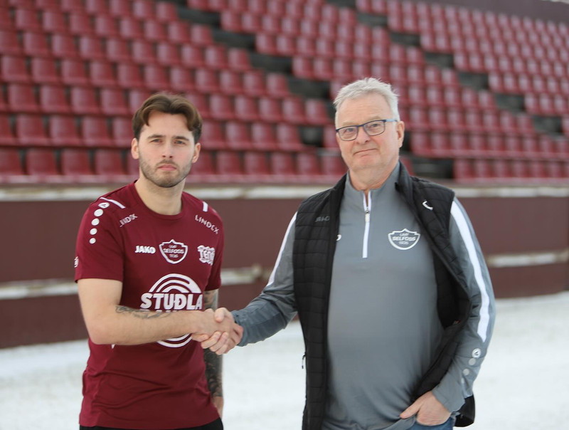 Harley Willard og Bjarni Jó, þjálfari Selfoss.