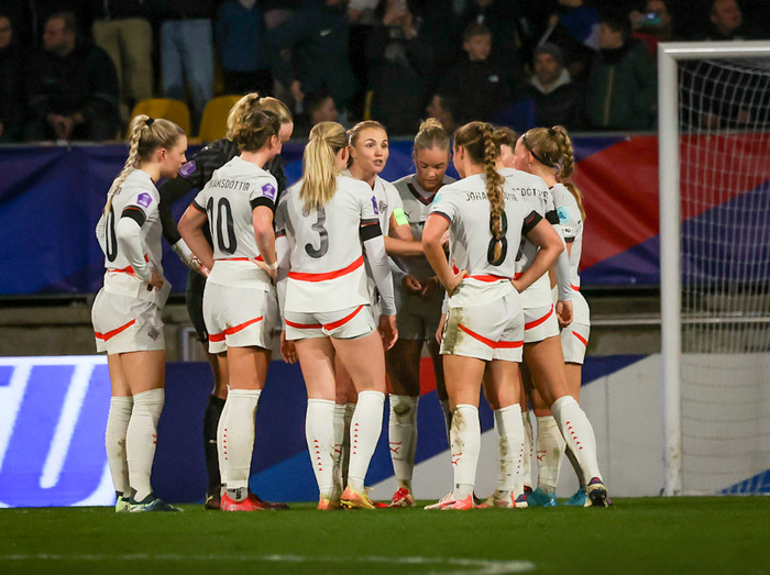 Úr leiknum gegn Frakklandi í gær.