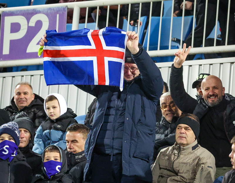 Myndaveisla frá tapinu gegn Kósovó á fimmtudaginn