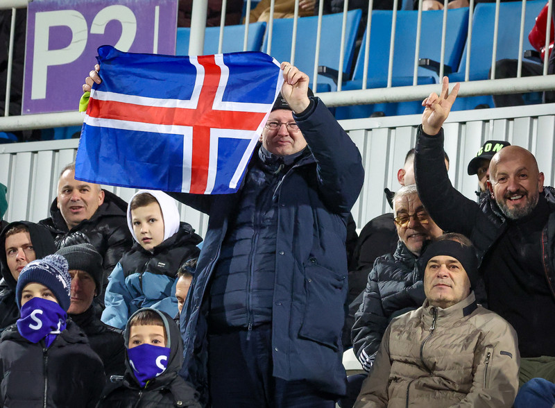 Myndaveisla frá tapinu gegn Kósovó á fimmtudaginn