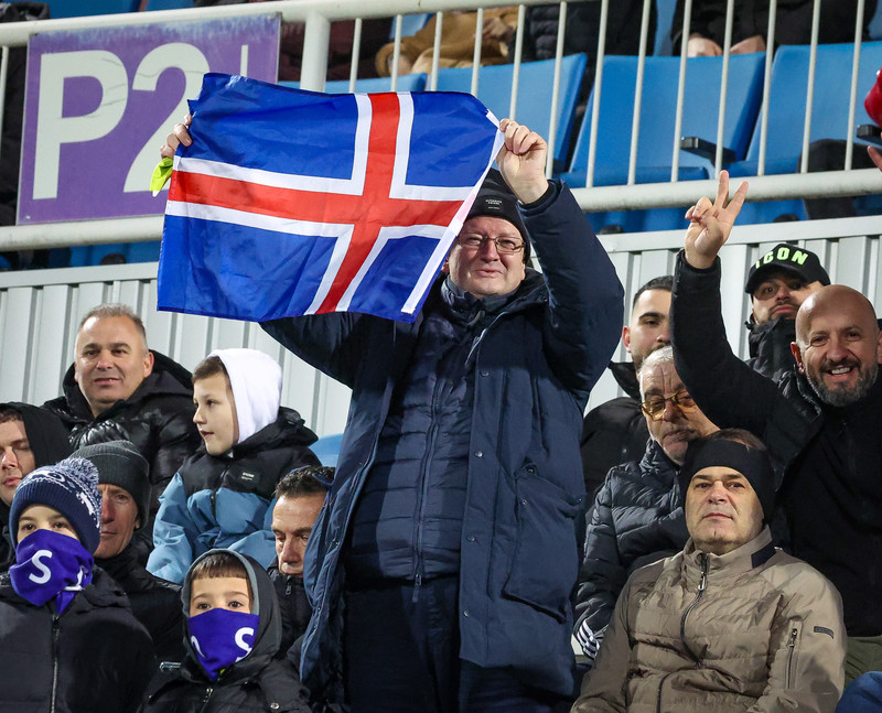 Myndaveisla frá tapinu gegn Kósovó á fimmtudaginn