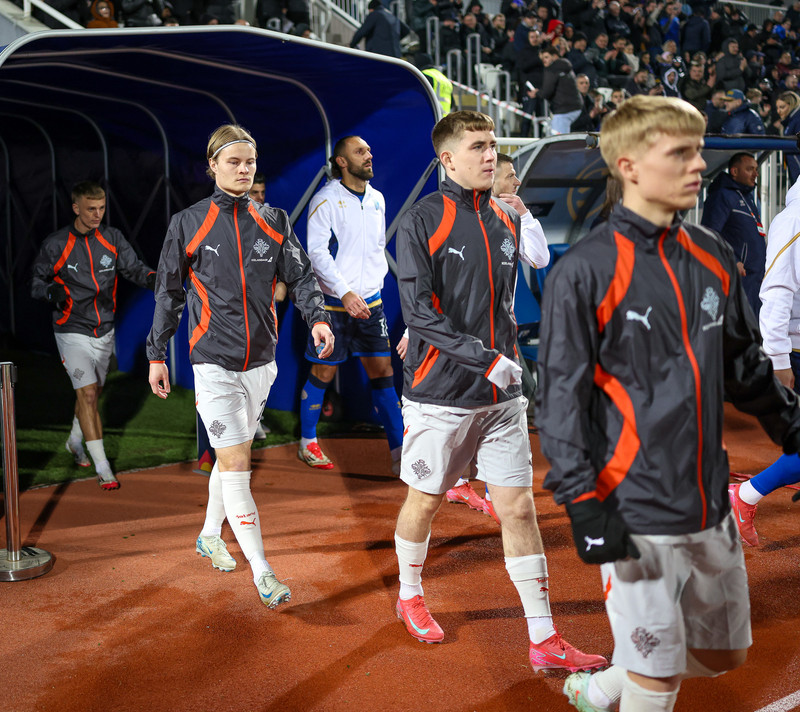 Myndaveisla frá tapinu gegn Kósovó á fimmtudaginn
