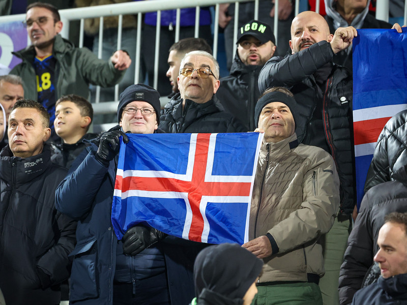 Myndaveisla frá tapinu gegn Kósovó á fimmtudaginn