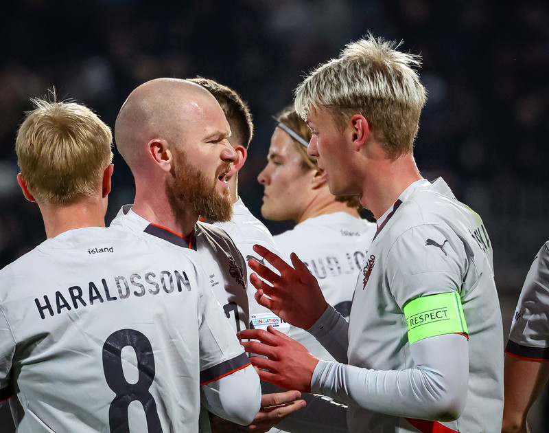 Myndaveisla frá tapinu gegn Kósovó á fimmtudaginn