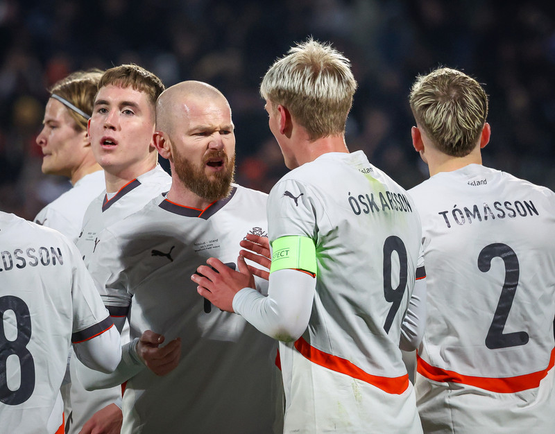 Myndaveisla frá tapinu gegn Kósovó á fimmtudaginn