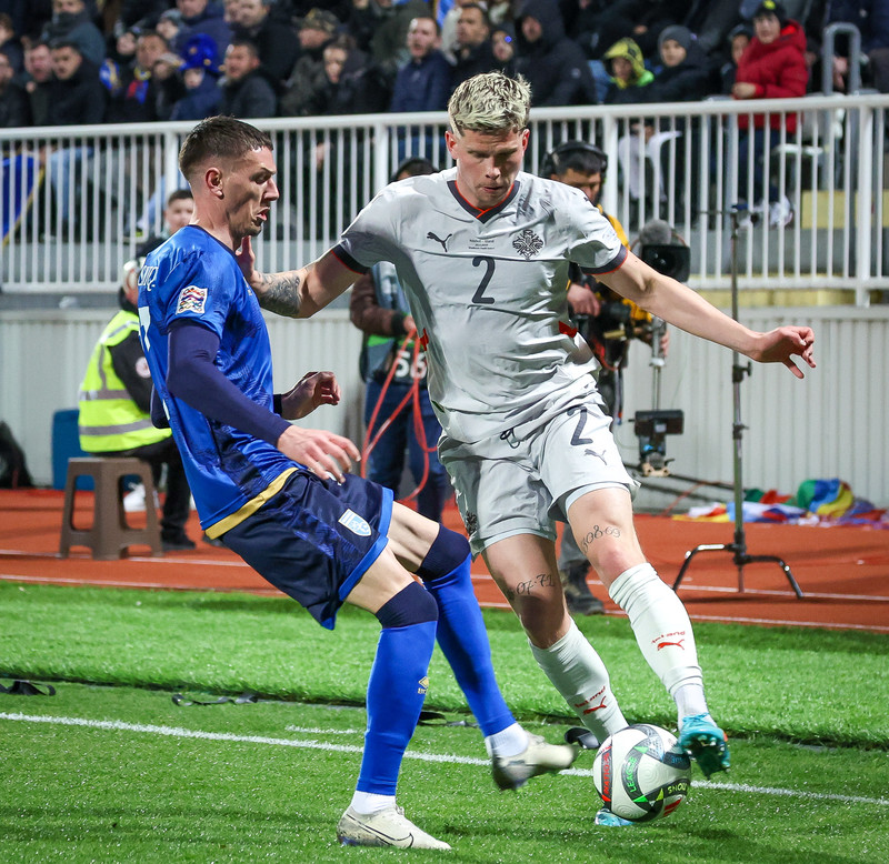 Myndaveisla frá tapinu gegn Kósovó á fimmtudaginn