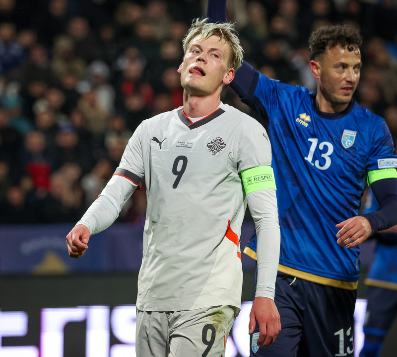 Myndaveisla frá tapinu gegn Kósovó á fimmtudaginn