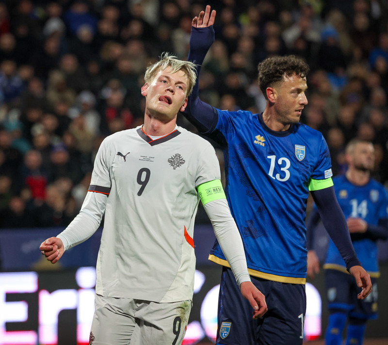 Myndaveisla frá tapinu gegn Kósovó á fimmtudaginn