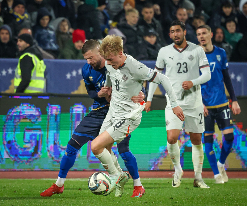 Myndaveisla frá tapinu gegn Kósovó á fimmtudaginn