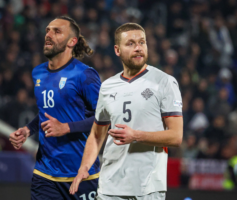 Myndaveisla frá tapinu gegn Kósovó á fimmtudaginn