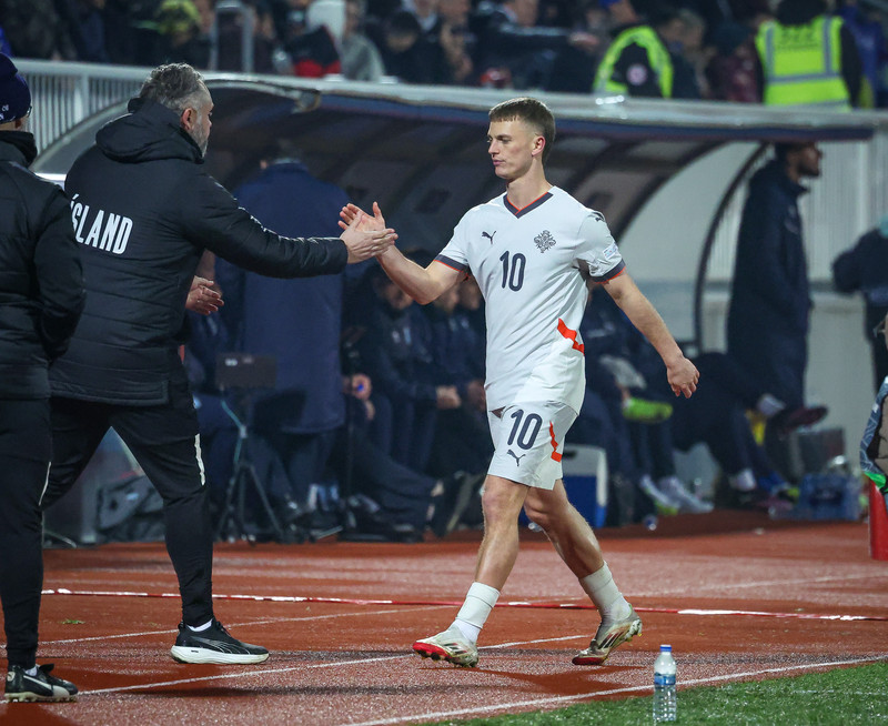 Myndaveisla frá tapinu gegn Kósovó á fimmtudaginn