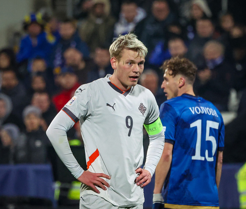 Myndaveisla frá tapinu gegn Kósovó á fimmtudaginn