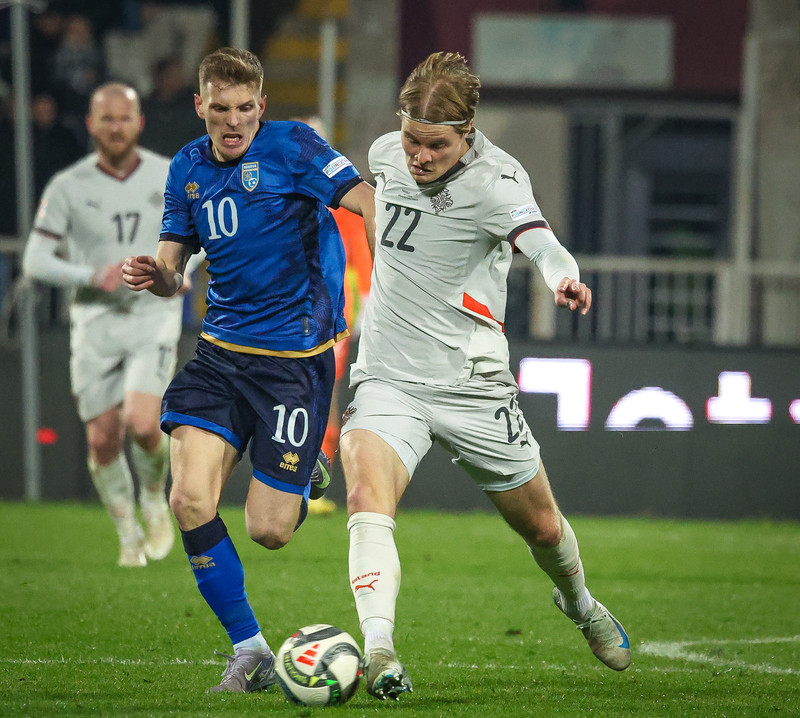 Myndaveisla frá tapinu gegn Kósovó á fimmtudaginn