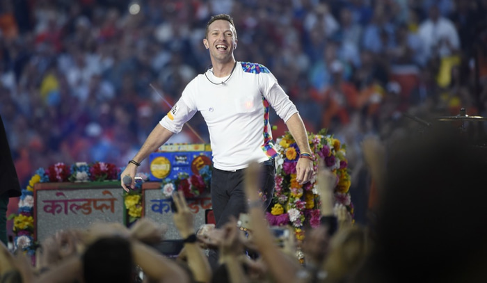 Chris Martin á tónleikum.