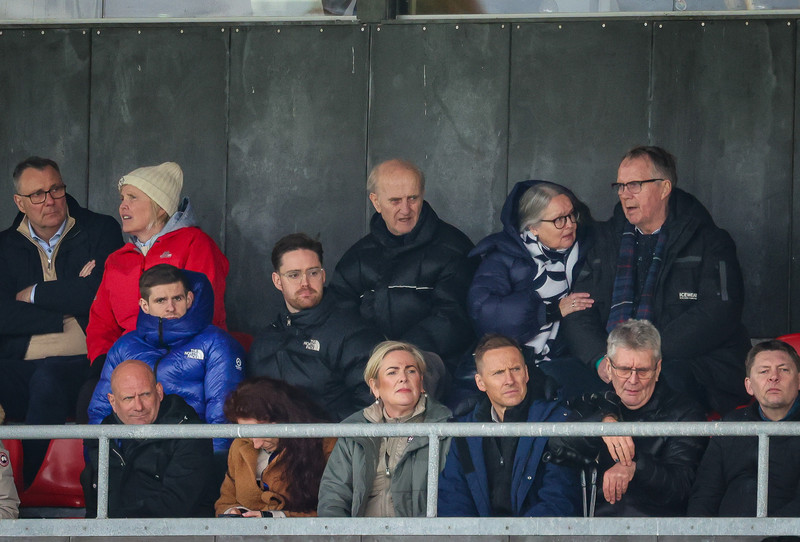 Úr stúkunni á Þróttaravelli.