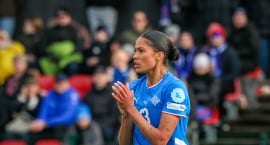Sveindís með ruglað mark