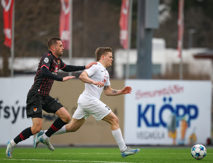 Gylfi í baráttunni gegn ÍBV á dögunum