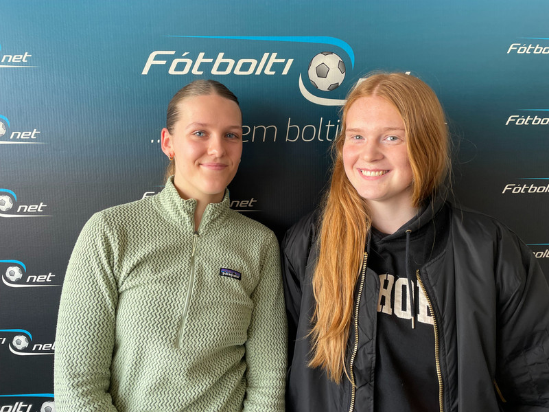 Rósey Björgvinsdóttir og Bjarndís Diljá Birgisdóttir, leikmenn FHL.