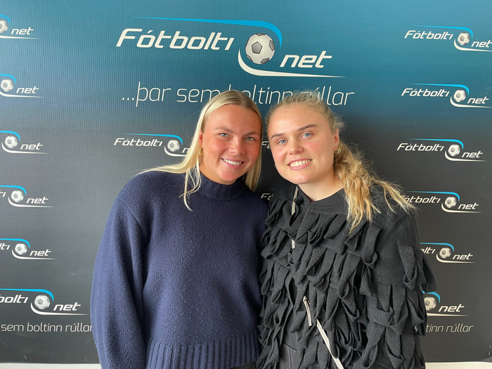 Kristín Dís Árnadóttir og Agla María Albertsdóttir.