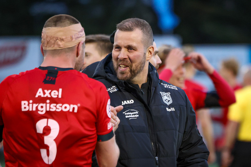 Myndir: Mikil gleði í Mosó þegar fyrsti sigurinn í efstu deild kom