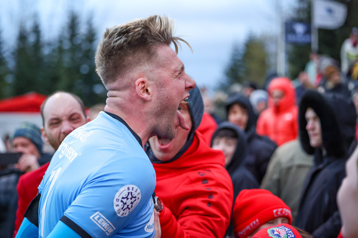 Jökull Andrésson vel gíraður eftir leikinn.