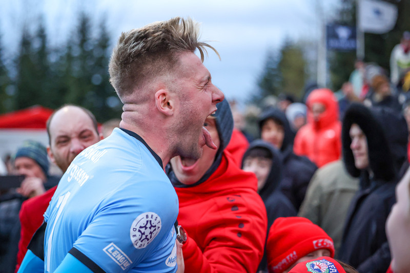Jökull Andrésson vel gíraður eftir leikinn.