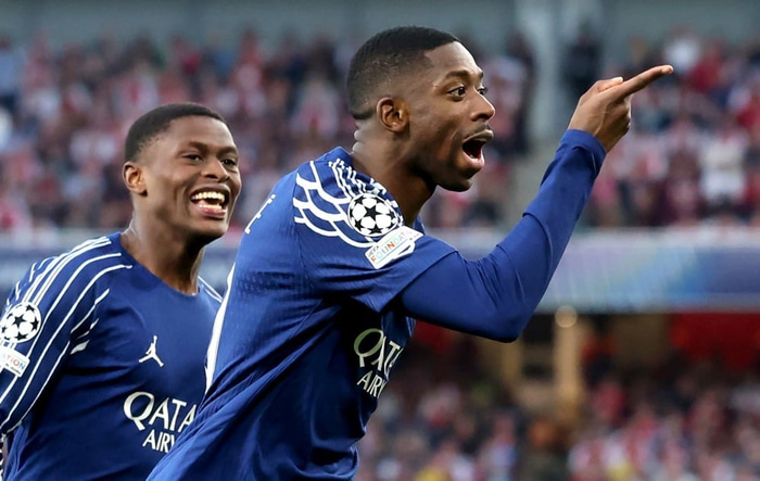 Ousmane Dembele skoraði markið og PSG með forystu í einvíginu