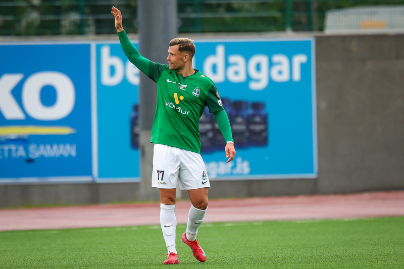 Tobias Thomsen átti stórleik gegn Víkingum.