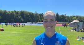 Upplifir fyrsta stórmótið með Íslandi -...