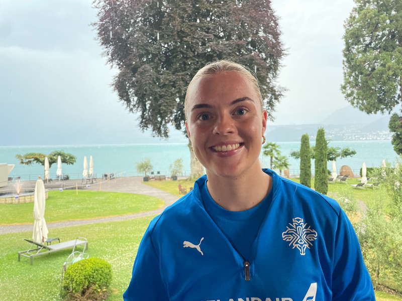 Guðný Árnadóttir, varnarmaður landsliðsins.