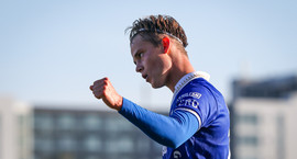Jakob Byström súper glaður með sigurmarkið