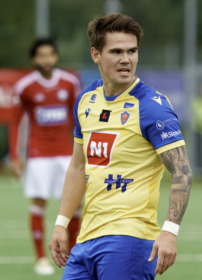 Skoraði 2-2 markið til að jafna gegn Silkeborg á Greifavellinum.