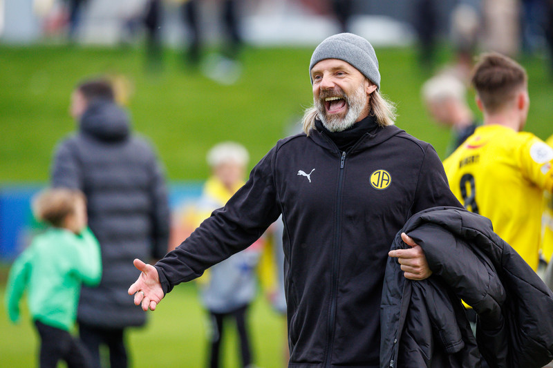 Lárus Orri fagnaði sigri með sínum mönnum í dag
