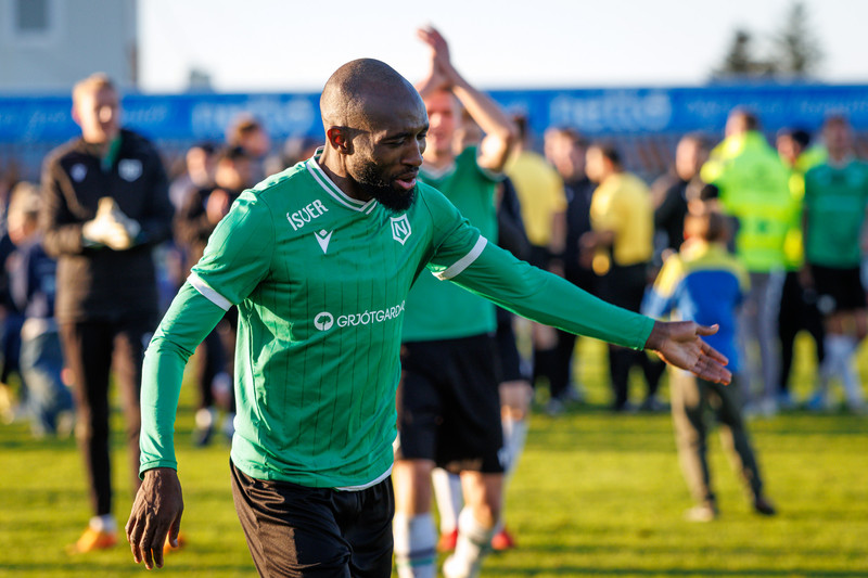Oumar Diouck skoraði tvö í seinni og tryggði Njarðvíkingum sigurinn
