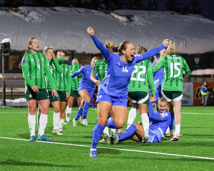 Hlín Eiríksdóttir skoraði í leiknum í kvöld