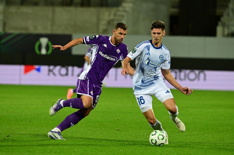 Dzeko skoraði aðeins tvö mörk fyrir Fiorentina.