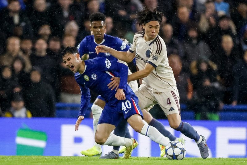 Facundo Buonanotte í leik með Chelsea.