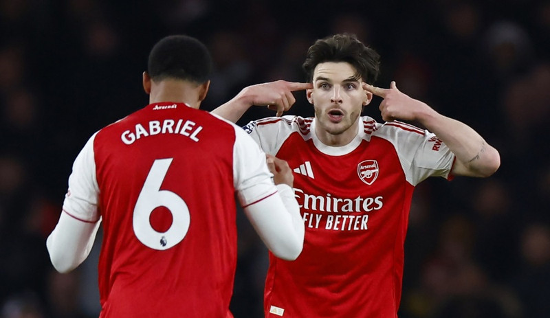Declan Rice og Gabriel byrja báðir hjá Arsenal
