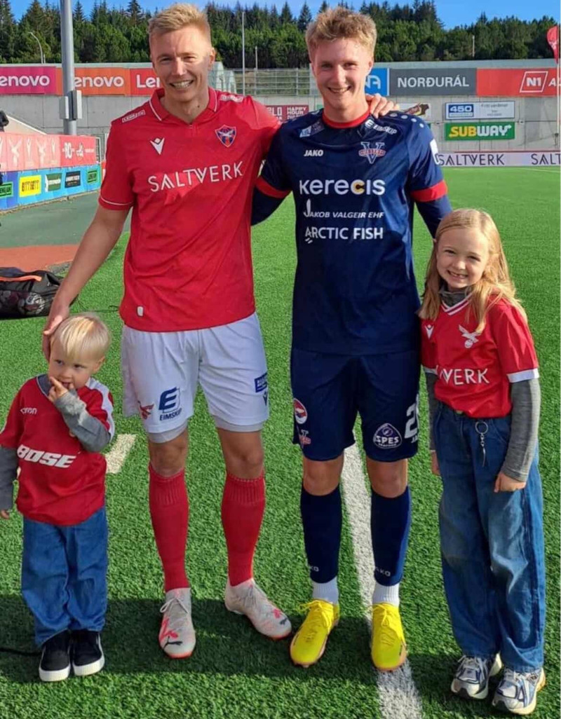 Patrick og Jeppe mættust á Laugardalsvelli í fyrra.