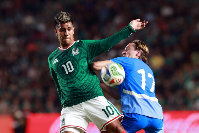 Úr vináttulandsleik Mexíkó og Íslands í febrúar.