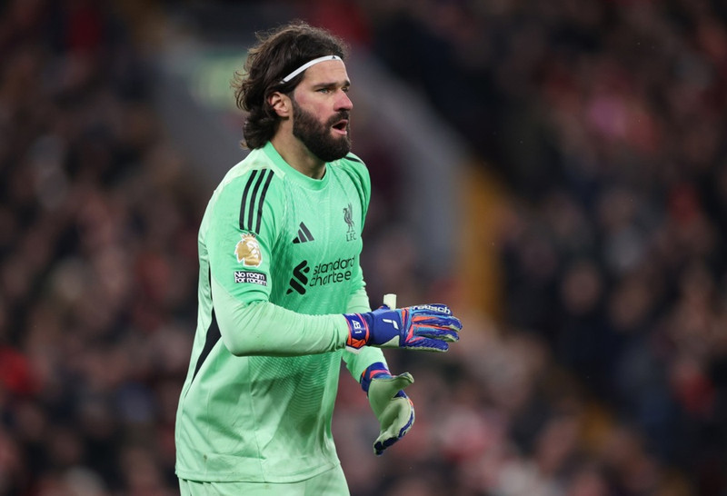 Alisson, markvörður Liverpool.