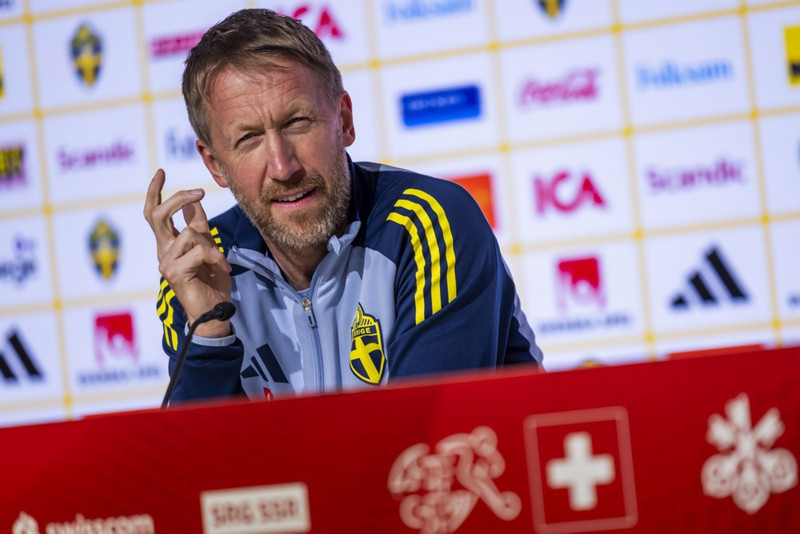 Graham Potter er landsliðsþjálfari Svíþjóðar.