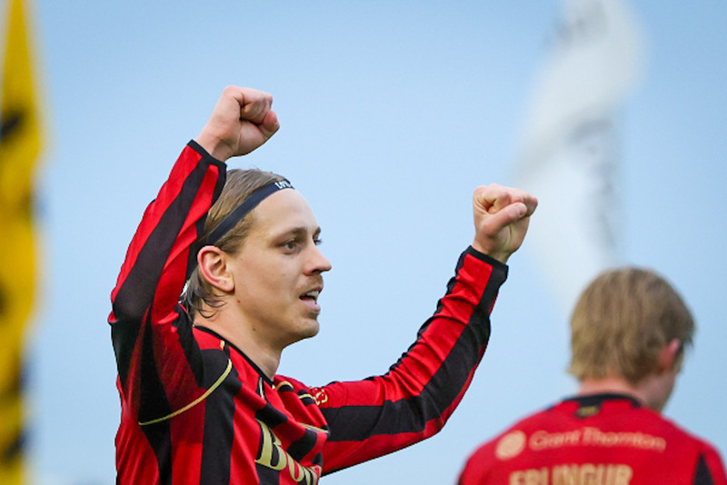 Elías Már Ómarsson er leikmaður umferðarinnar.