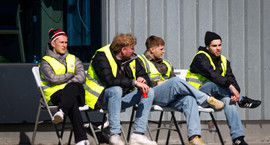 Leikmaður FH á börunum í stórleik Lengjudeildarinnar