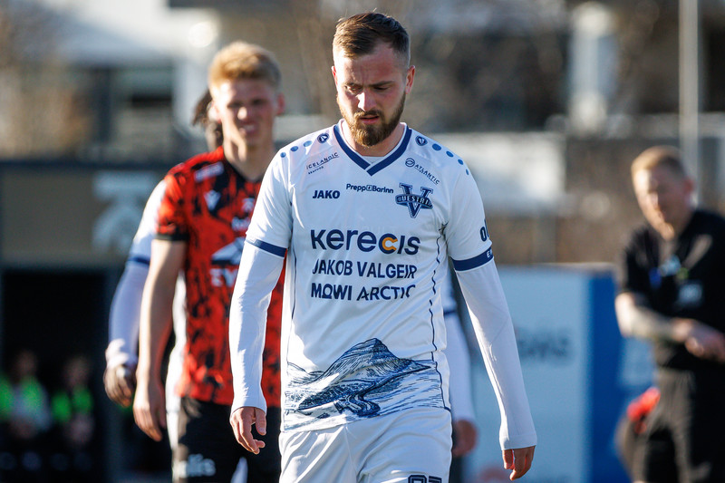 Albin Mörfelt skoraði eina mark Vestra í fyrri leiknum.
